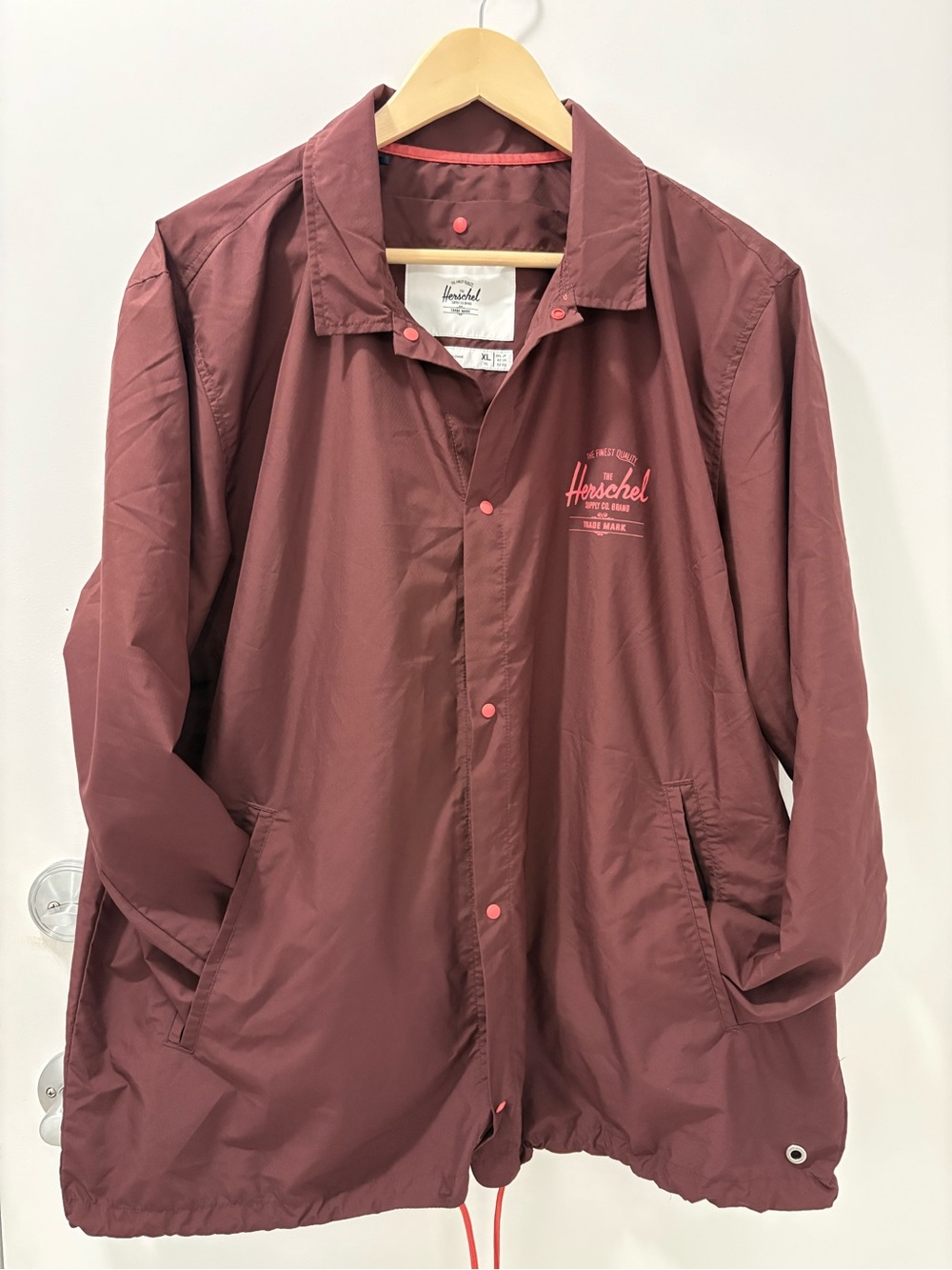 Herschel Supply Company burgundy Coach Jacket